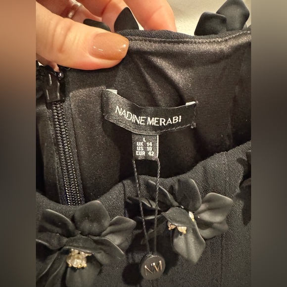 NWT Nadine Merabi black monochrome Cindy mini dress - Picture 6 of 9
